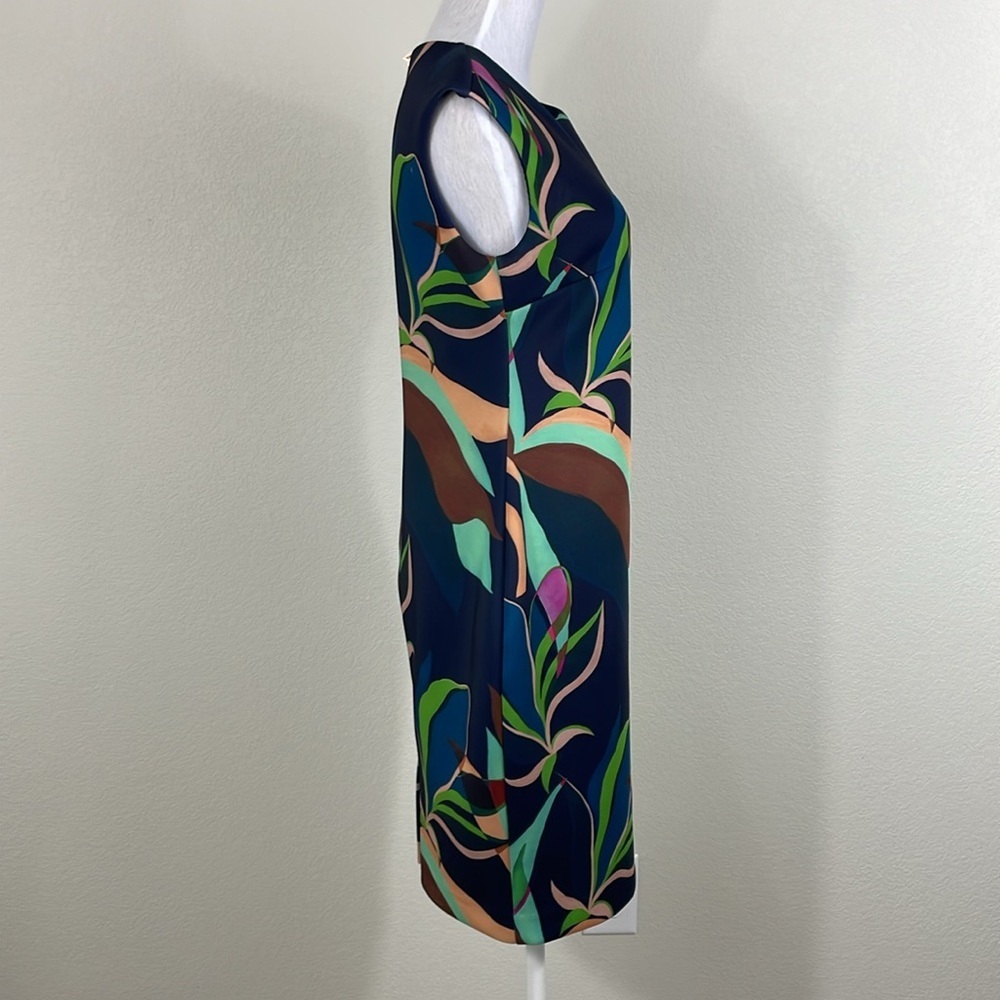 Ted Baker sleeveless floral knee length dress size 6 - Picture 3 of 7
